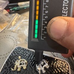 These are modern elephant pendants, Gold Over Silver And Silver Both .925 Diamonds 