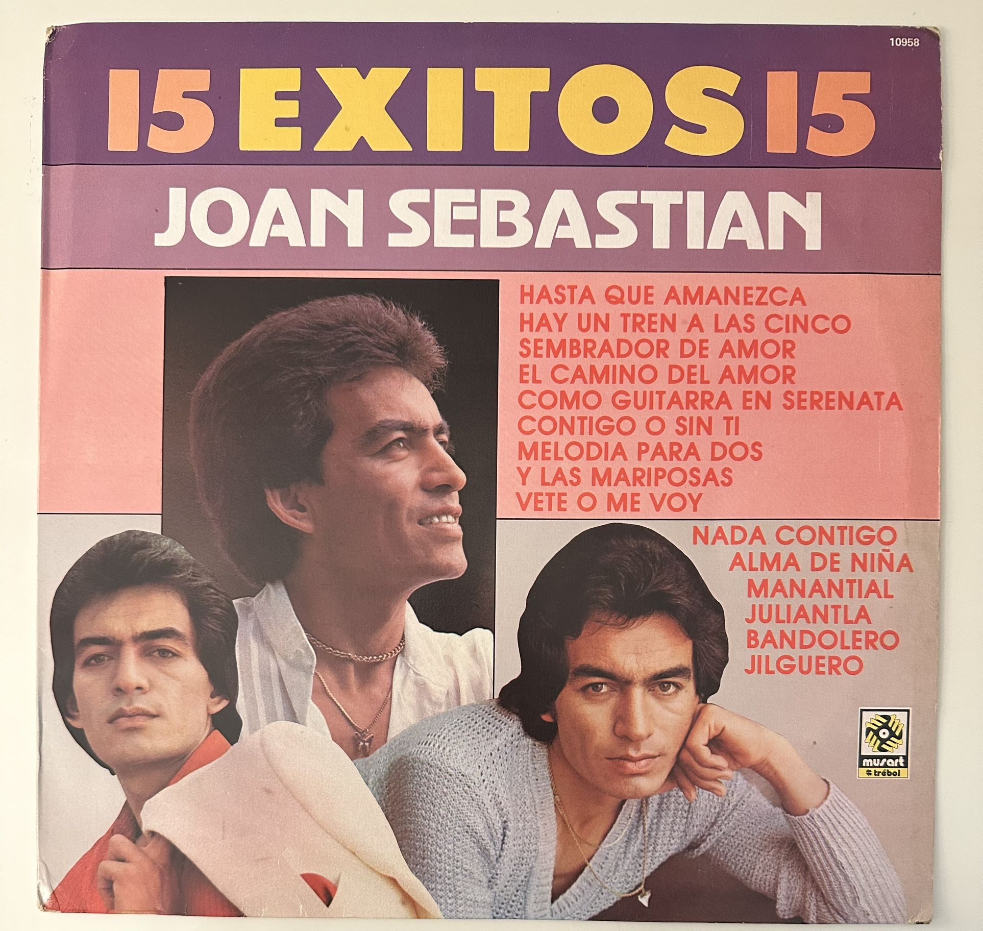 Joan Sebastian - 15 Exitos (1 x LP, Vinyl, Vinilo, Compilación, 1984, VG+)