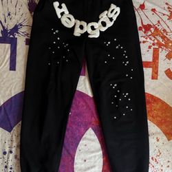 Black Sp5der Pants