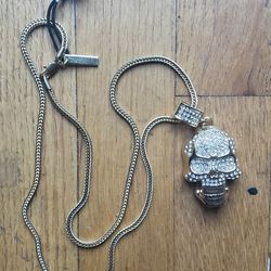 New Akademiks Skull Pendant Necklace With Tags