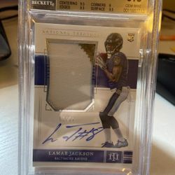 2018 Lamar Jackson National Treasures BGS 9.5 10 Auto RC Signed True RPA /99
