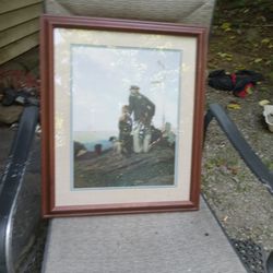 Norman Rockwell 18 ×22 Outward Bound Signed Lithograph Excellent 