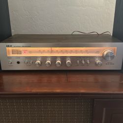 Vintage AKAI RECEIVER MODEL AA-1115 Stereo  And Two Bookshelve Sonys 