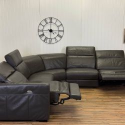 Macy’s Leather recliner sectional couch Delivery available