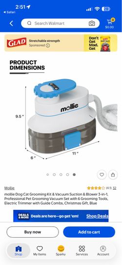 Mollie grooming vacuum