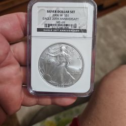 2006 Liberty Silver Dollar Ms69 Graded Mint Condition