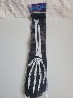 Full Length Skeleton Gloves Halloween Costume