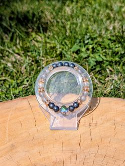 Black Rhinestone Bracelet Handmade