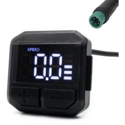 KM3209 Electric Bicycle LCD Display Meter 36V King-Meter Ebike Speed Power Display Cycling Computer 5-Pin Plug Waterproof for Handlebars 22.2mm