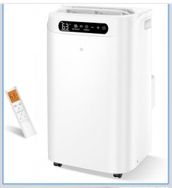 14000 BTU Portable Air Conditioners, Cools Up to 700 Sq.Ft, AC Unit with Cooling, Fan, Dehumidifier, Sleep Mode, Remote Control&Installation Kit, Port