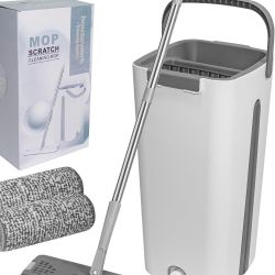 Mop and Bucket with Wringer Set, Flat Floo