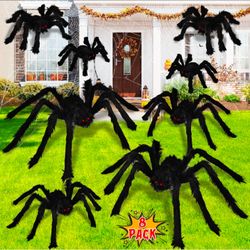 8 Pack Halloween Spiders Decor
Scary Halloween Decoration Realistic Hairy Spiders Props