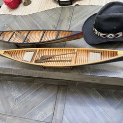 Antique Vintage 1971 handcrafted Canoe