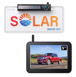 Solar wireless backup camera