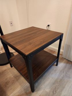 2 Matching Industrial End Tables – $140 for pair (or $75 each)  Moving in 2 weeks – must sell fast!!