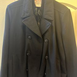 Black Rivet Peacoat 