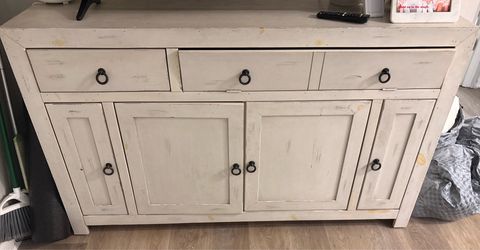 Wood tv console