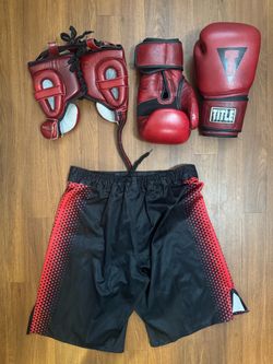 Title boxing gloves & face protection