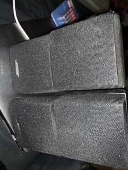 Bose black double cube speakers