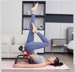 Yoga Chair Mini Inversion Table with Back Massage Roller, 400 lbs Weight Capacity, Multi-Function Yoga Chair for Yoga, Exercise, Sit-ups, Stretching,