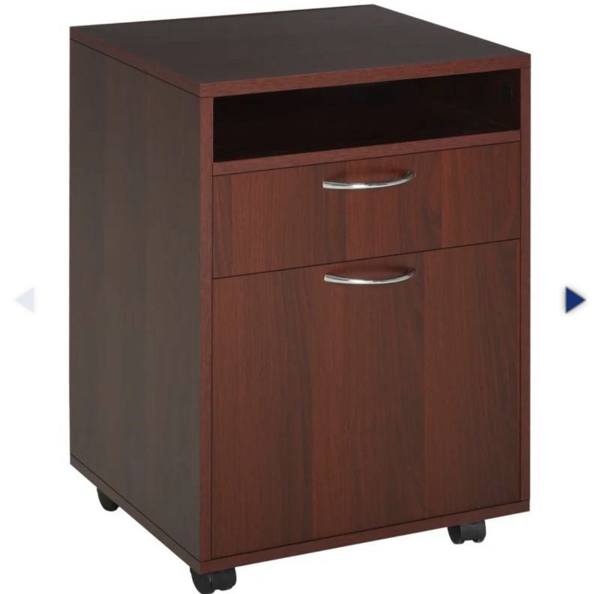 office storage unit with side holder for printer