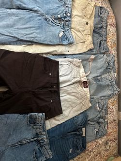 Bag of jeans and tops