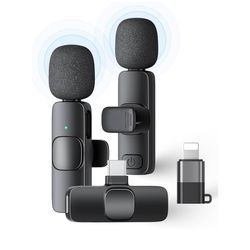 2 Pack Wireless Lavalier Microphone