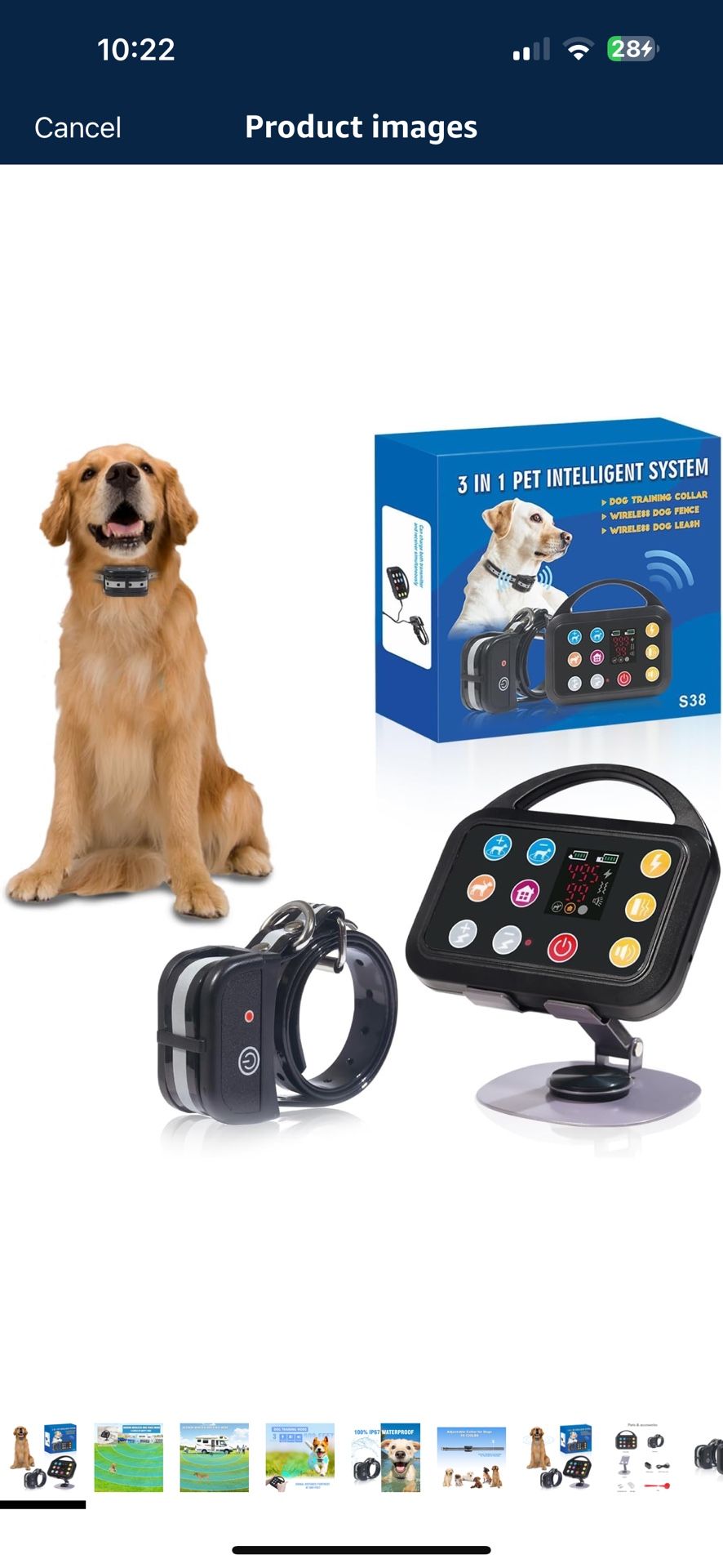 PLKM 3 in 1 Pet Intelligent System S38 -Wireless Fence, Leash, Training Collar