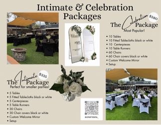 Wedding tables and chairs