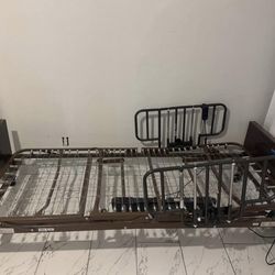 Electric Adjustable Bed w/ Safety Rails