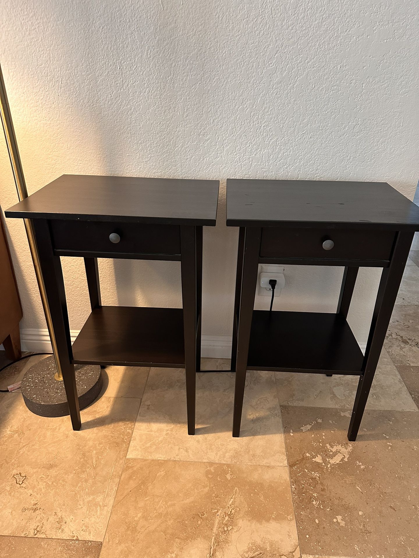 Black IKEA End Tables