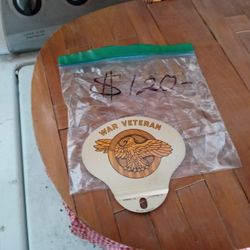 Vintage License Plate Topper Military 🎖️🪖