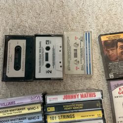 Collection Of Cassette Tapes With Music From Mainly The 50’s, 60’s And 70’s. 