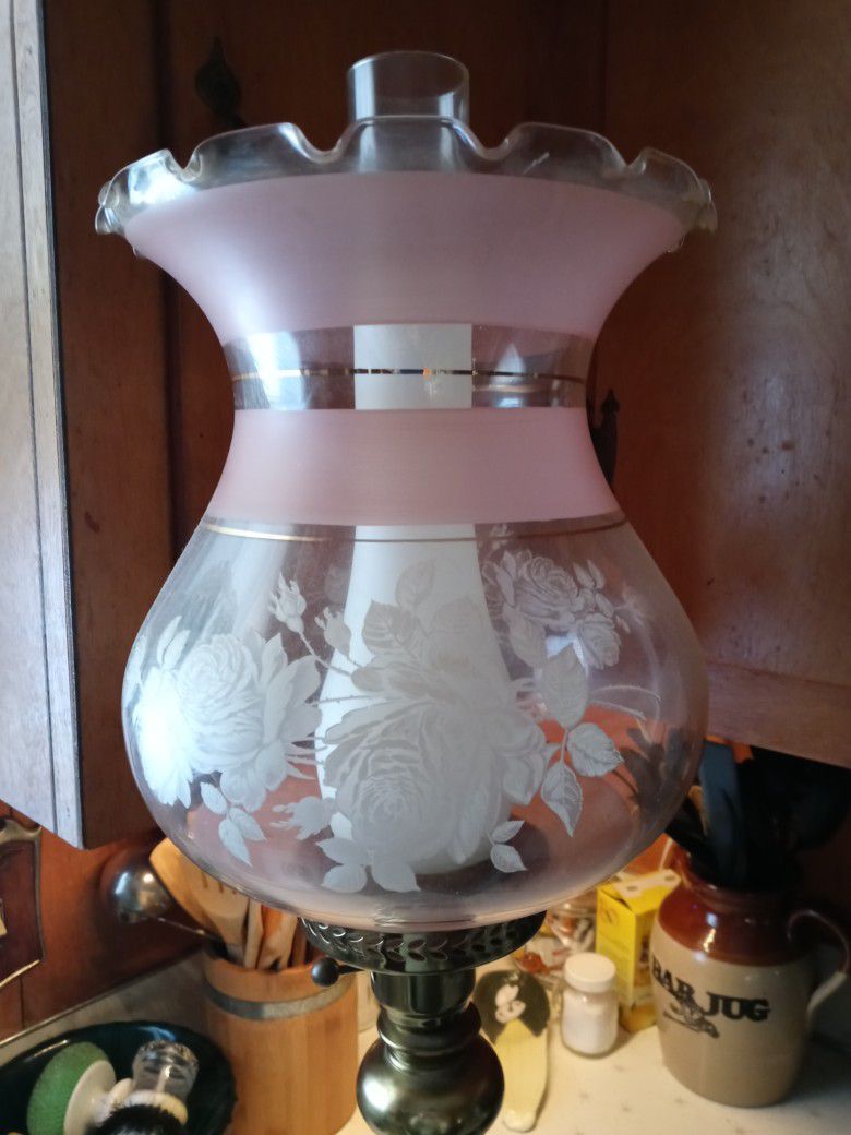 Vintage Glass Globe Lamp