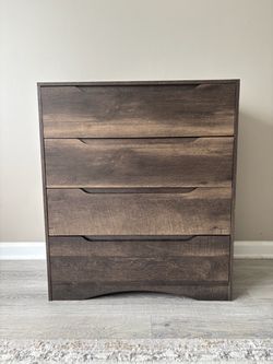 New, assembled 4-Drawer wooden Dresser