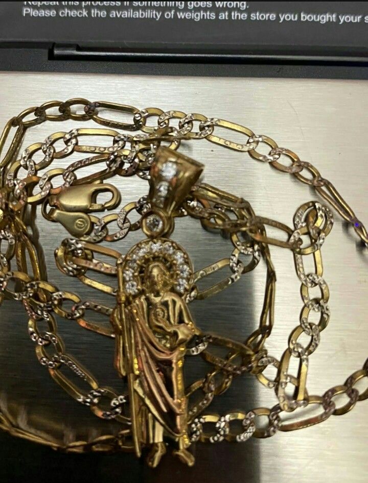 Gold Chain 14 k 25" Inch 12.82 Grams San Juditas