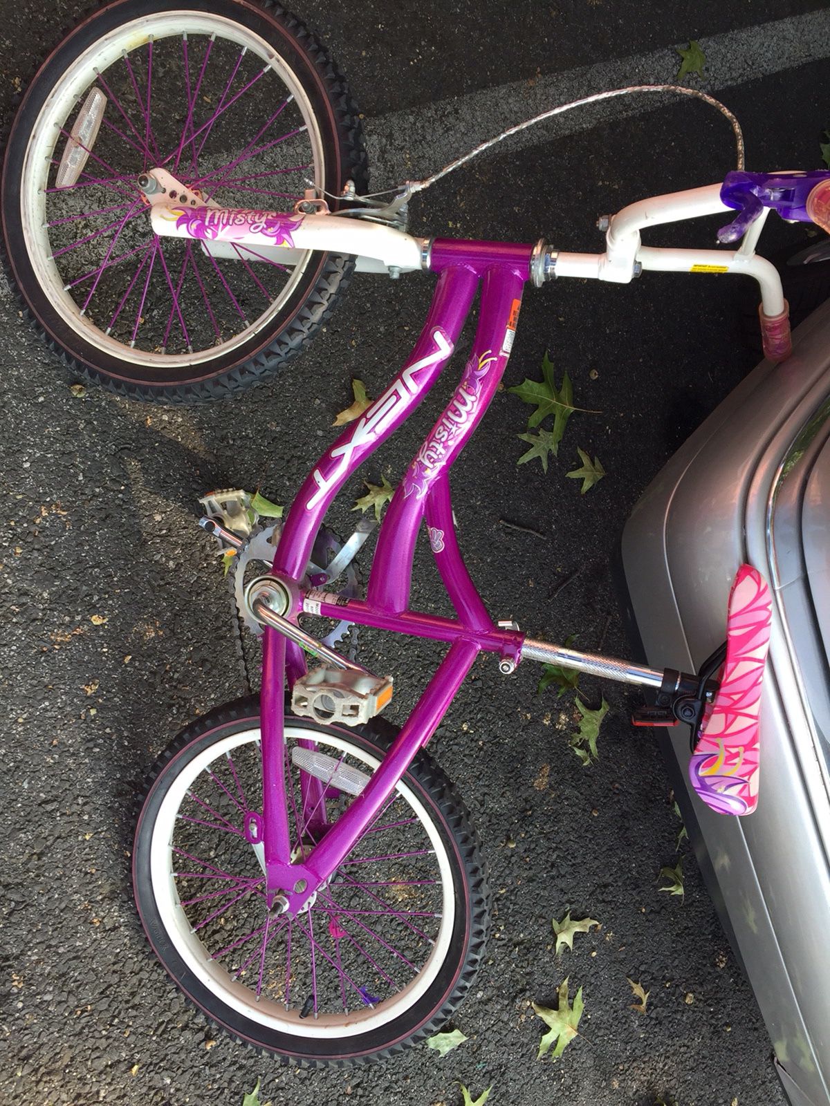 Purple girls bike