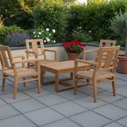 Teak Dining Chairs And Coffee Table