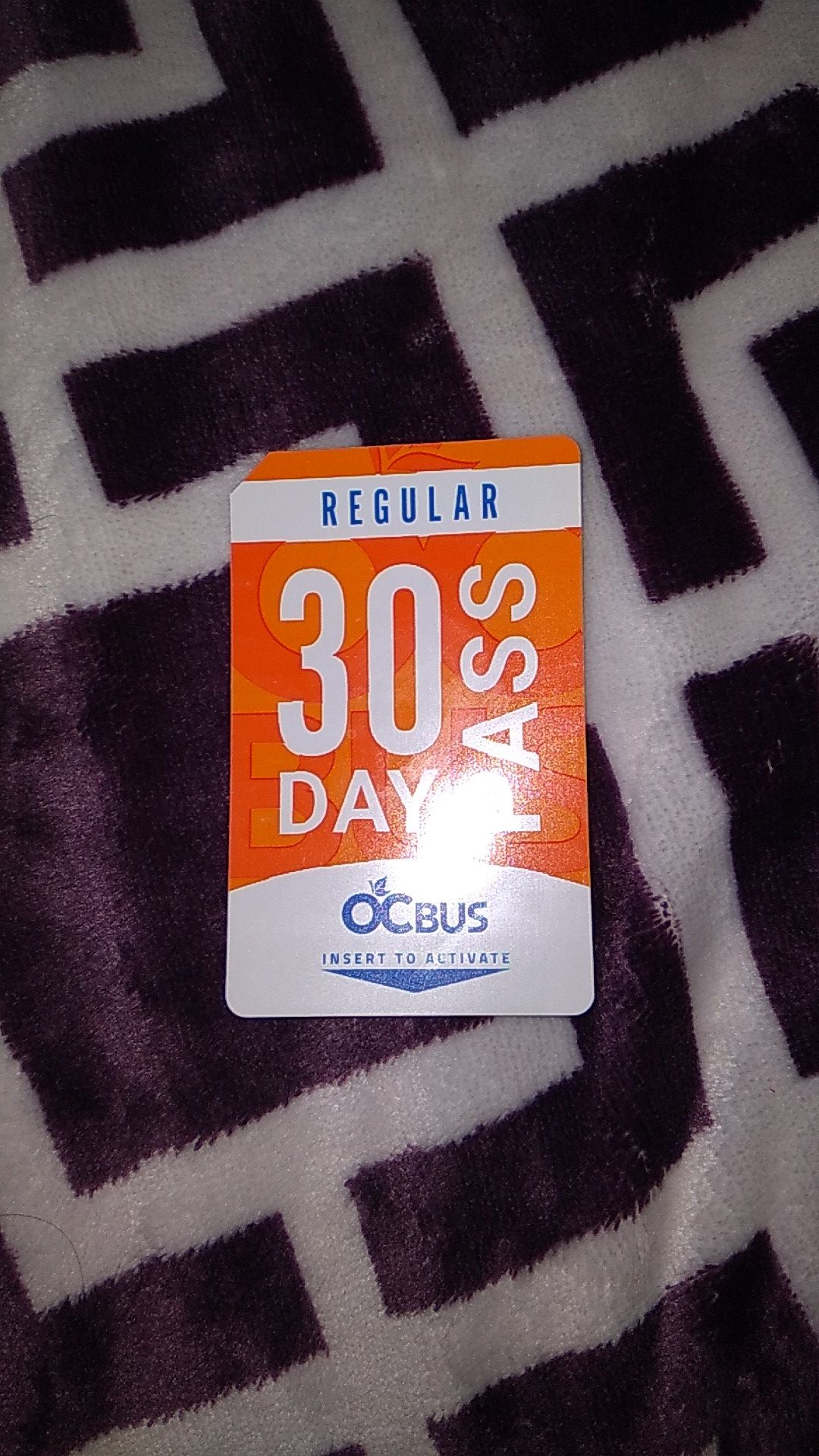 OC 30 Day Bus pass