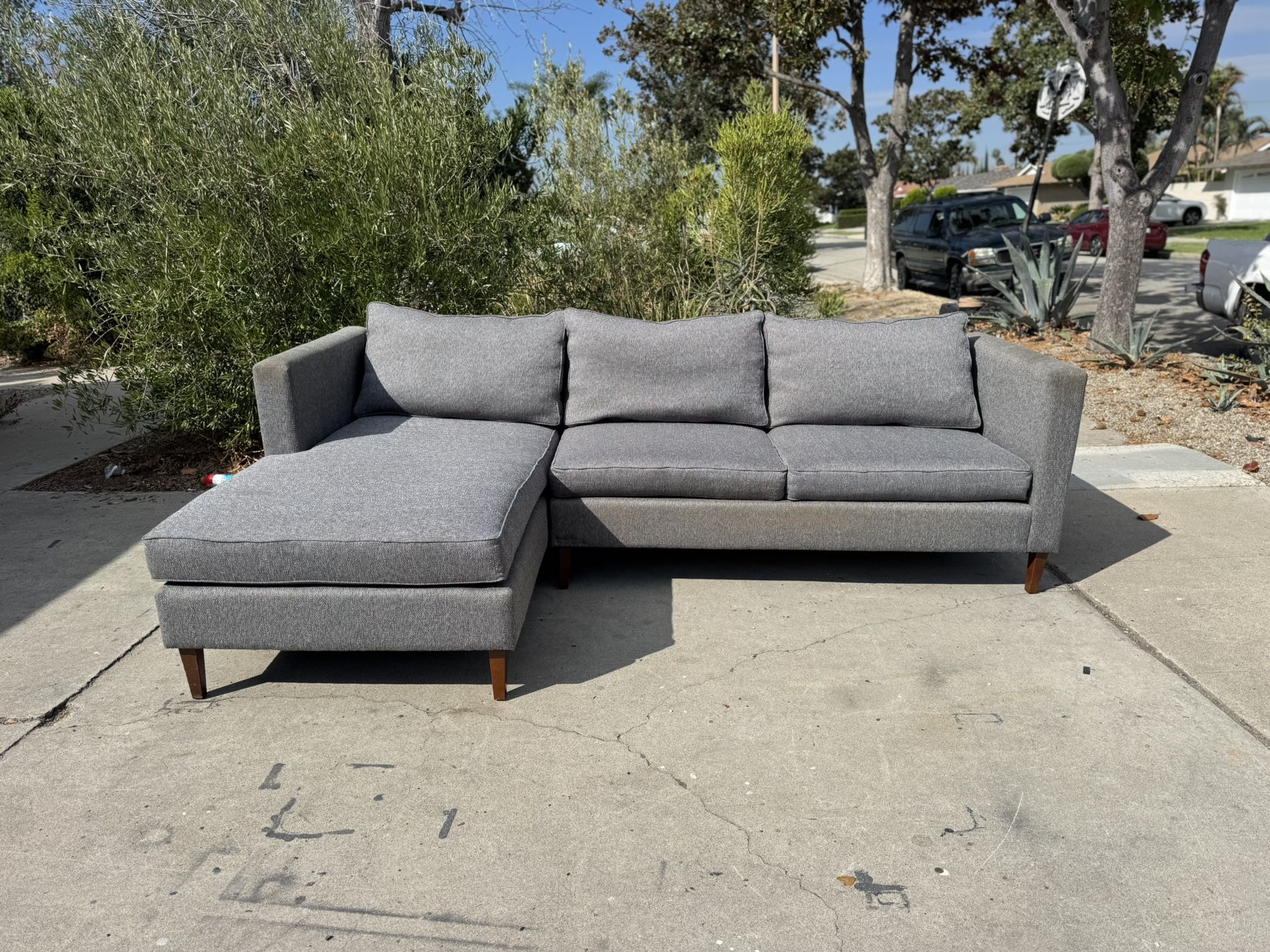 Grey Mid Century Modern Sectional FREE OC DELIVERY