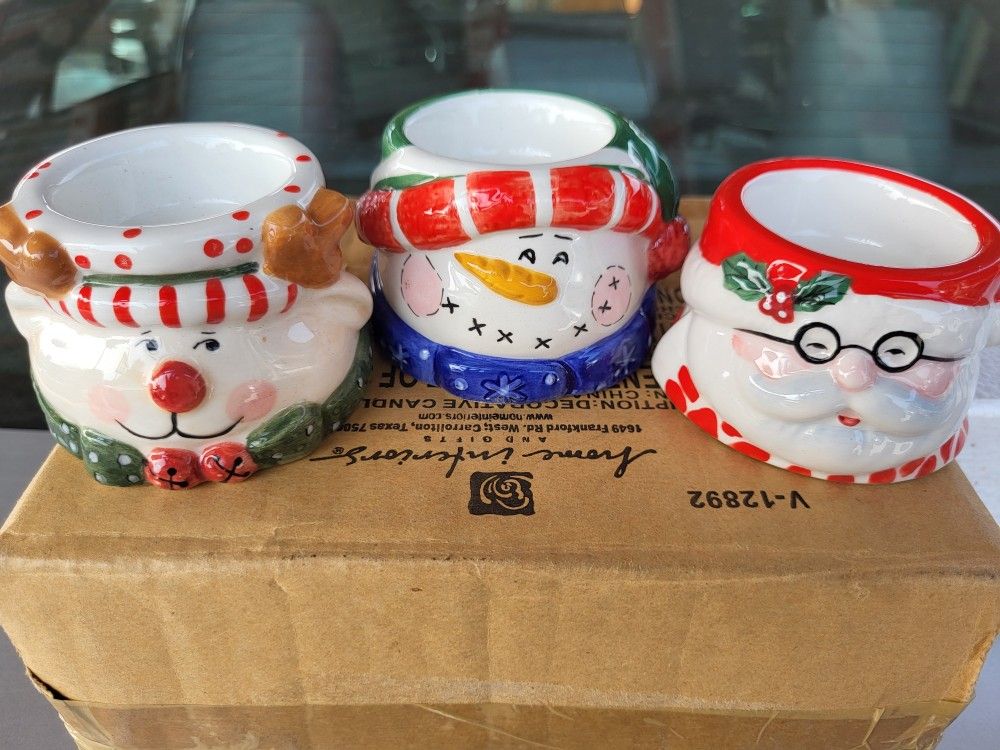 Vintage Christmas Candle Holders