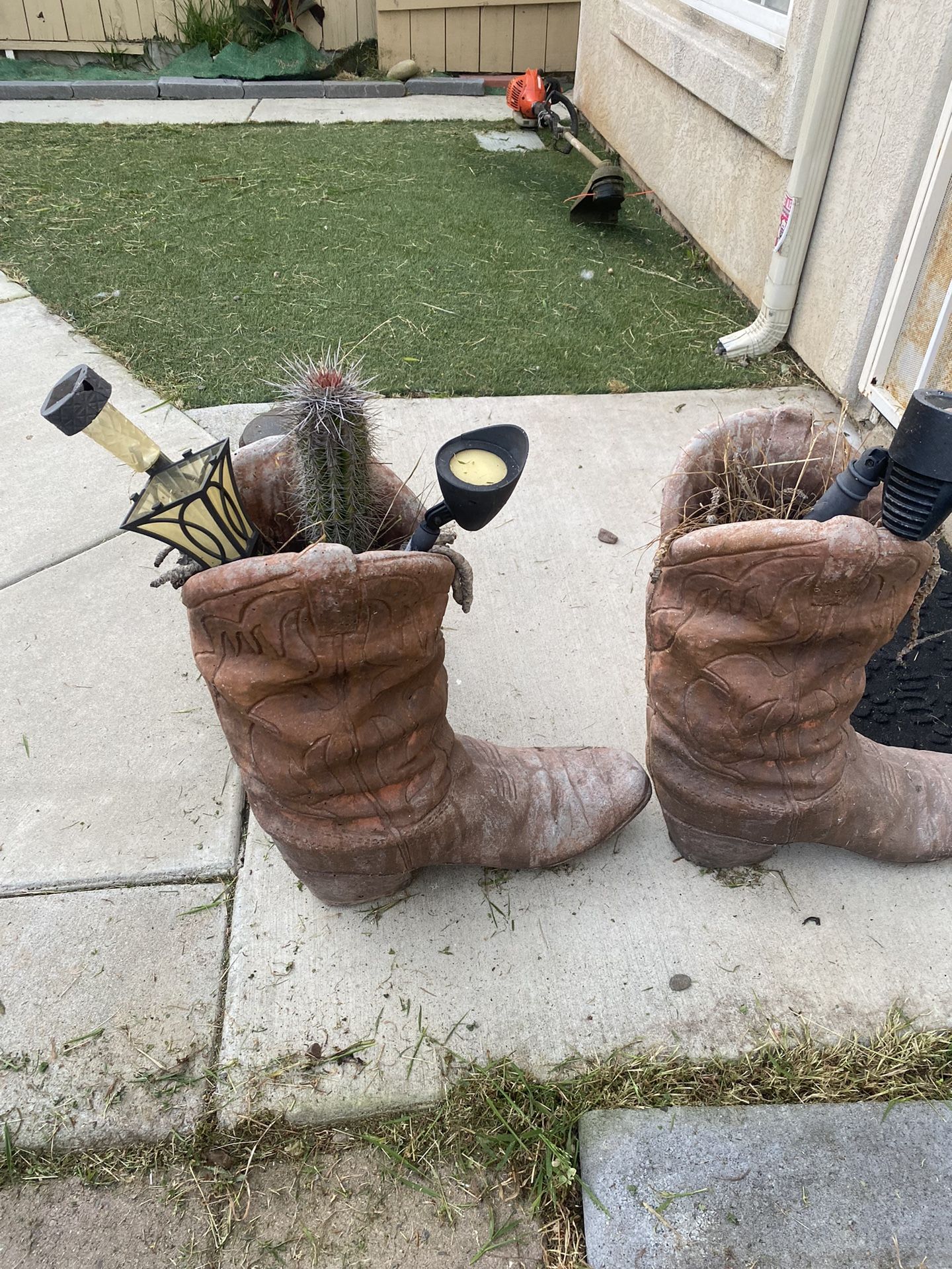 Cowboy/ Cowgirl Garden Plant Boots! Flower Potted