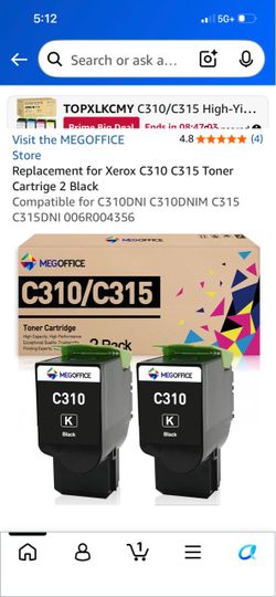 Megaoffice C310/C315 Black Toner Cartridge 2-Pack
