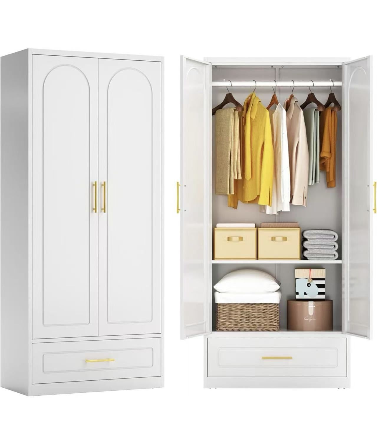 Metal Armoire Wardrobe Closet with 2 Doors $120