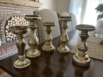 Wedding Mercury Glass candle holder