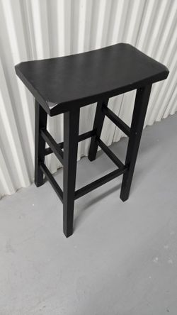 Black Saddle Seat Bar Stool