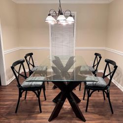Dining table and chairs