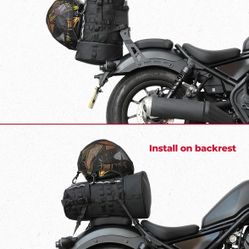 Motorcycle Sissy Bar / Backrest Storage Bag 