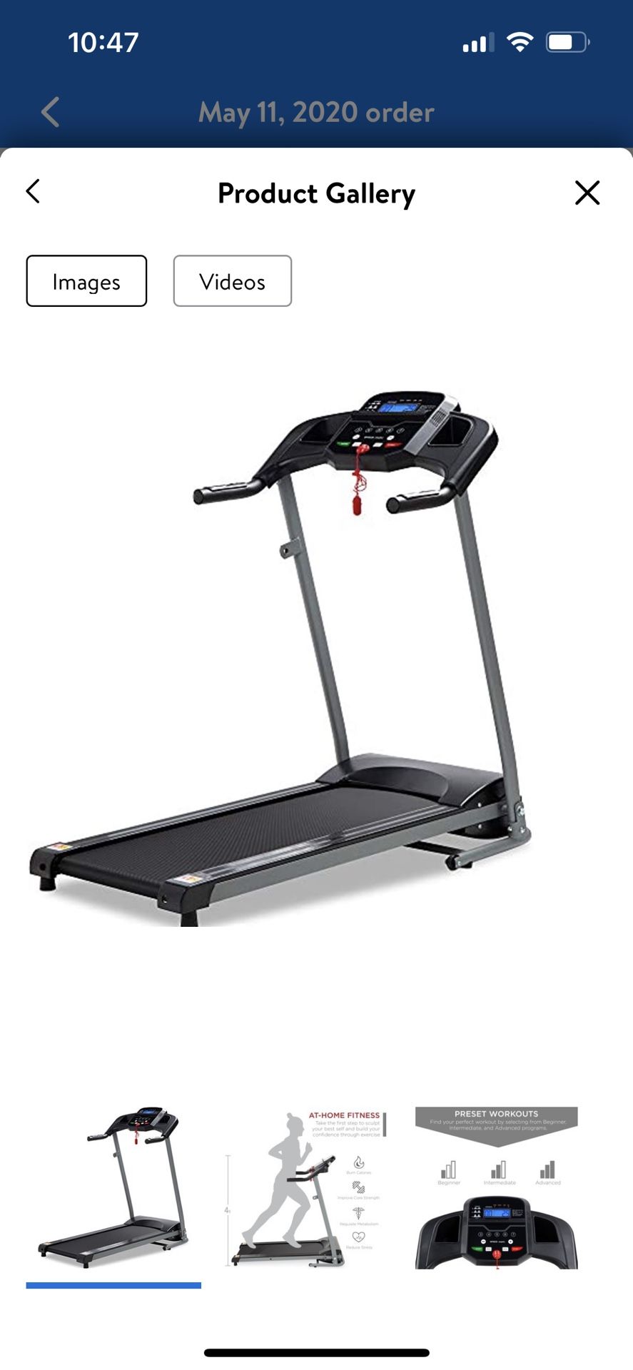 800W Electric Folding Treadmill