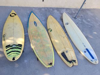 FOUR 4 SURFBOARD SURF BOARD LOT CHAS QUIVER SCREWBALL DANO